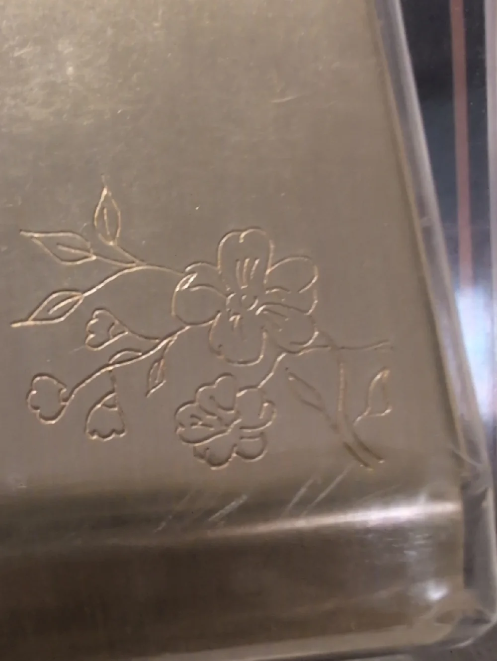 Rare vintage Solid Brass metal engraved gold floral toilet paper Holder NIP